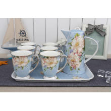 Porcelain Ceramic Tea Cup Set Kitchen Playset